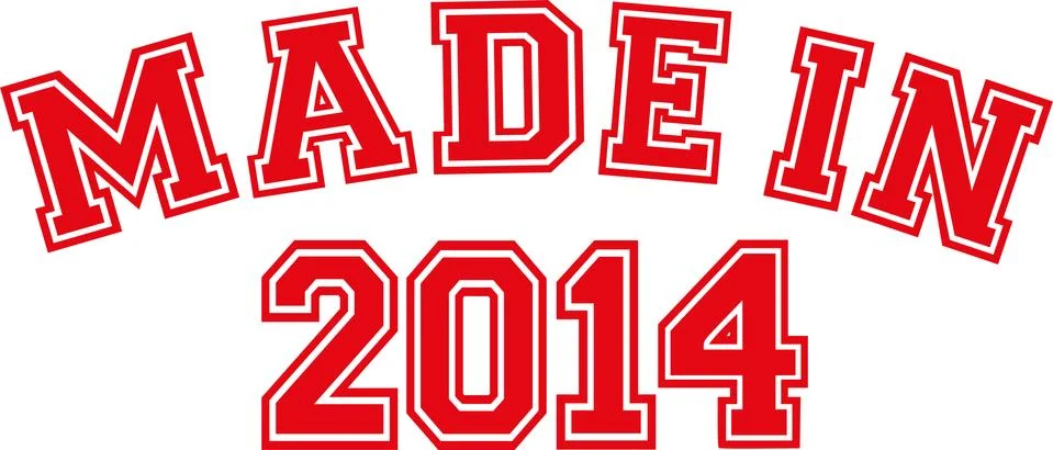 Made in 2014 Stock Illustration