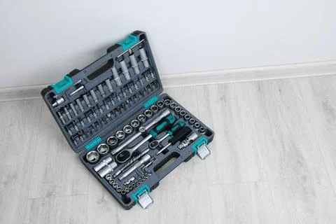 Made from advanced quality chrome vanadium steel. Tools for repair. set of tools Foto stock