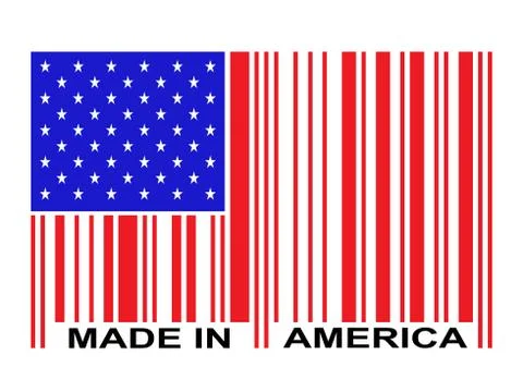 Made in america barcode Stock Illustration