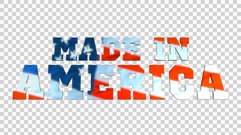 Made In America Flag Text Element Alpha Иллюстрация