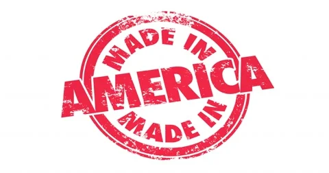 Made in America USA United States Round Stamp Manufacturing Pride 4K Stock Footage