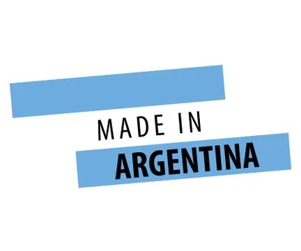 Made in Argentina Flag Design. Stock Illustration