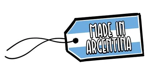 Made in Argentina Label. Stock Illustration