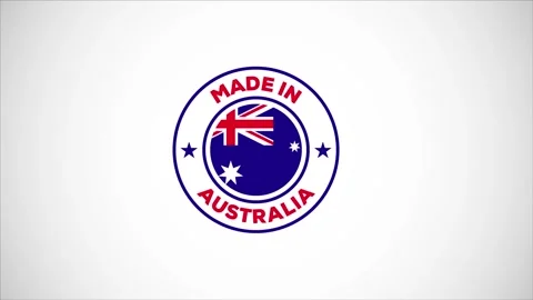 Made in Australia Badge Design Animation Stock Footage 293473331