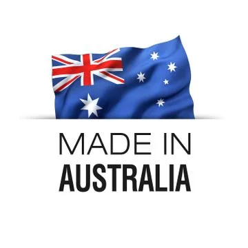 Made in Australia - Label Stock Illustration