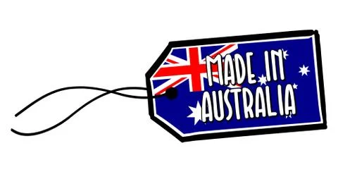 Made in Australia Label. Stock Illustration