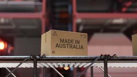 Made in Australia Production Loop 4K Stock Footage 265768831