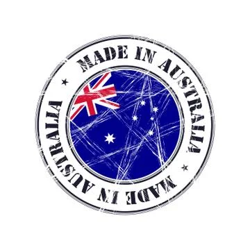 Made in Australia rubber stamp Illustrazione stock