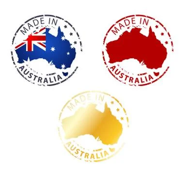 Made in australia stamp Stock Illustration