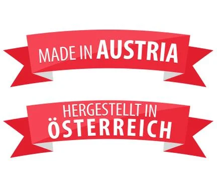 Made in Austria Banner Stock Illustration