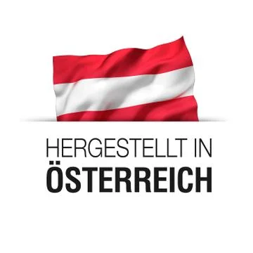 Made in Austria - Label in German language Stock Illustration