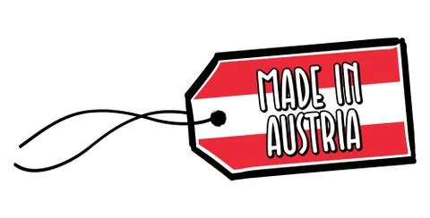 Made in Austria Label. Stock Illustration