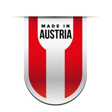 Made in Austria ribbon Stock Illustration
