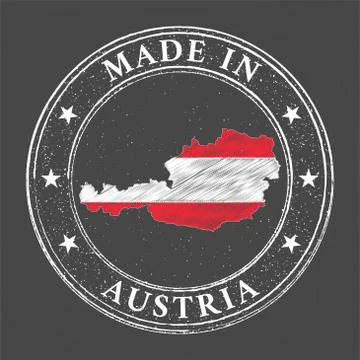 Made in Austria template Stock Illustration