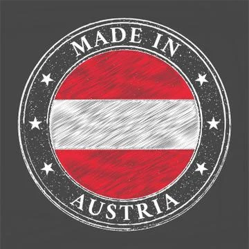 Made in Austria template Illustrazione stock