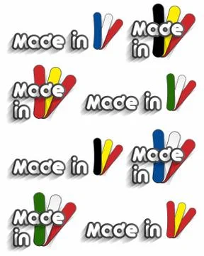 Made In Badges Stock Illustration