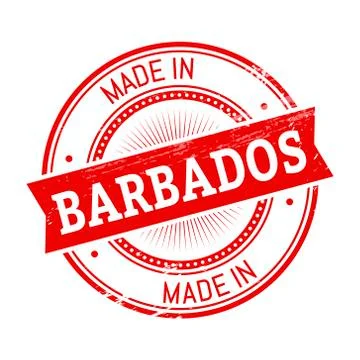 Made in Barbados round stamp Stock Illustration