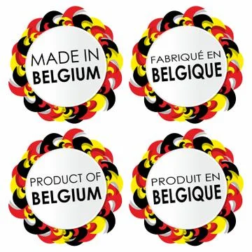 Made In Belgium Badges Stock Illustration