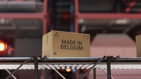 Made in Belgium Production Loop 4K Stock Footage 265769014