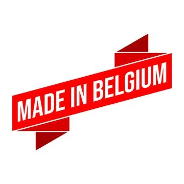 Made in Belgium Rubber Stamp Vector Template Stock Illustration