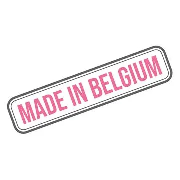 Made in Belgium Rubber Stamp Vector Template Ilustração Stock