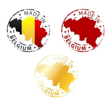 Made in belgium stamp Stock Illustration