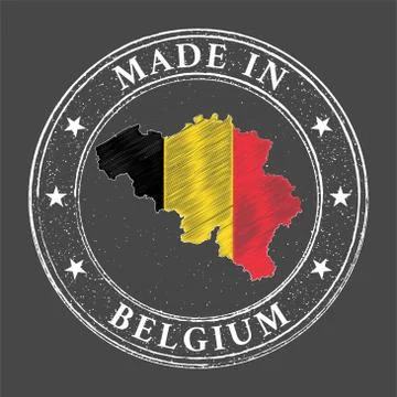 Made in Belgium template Stock Illustration
