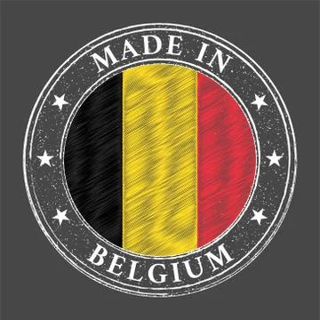 Made in Belgium template Stock Illustration