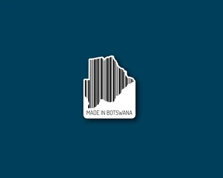 "Made in Botswana" barcode Stock Illustration