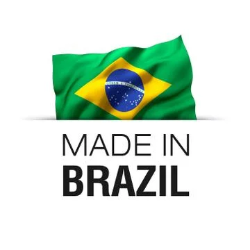 Made in Brazil - Label Stock Illustration