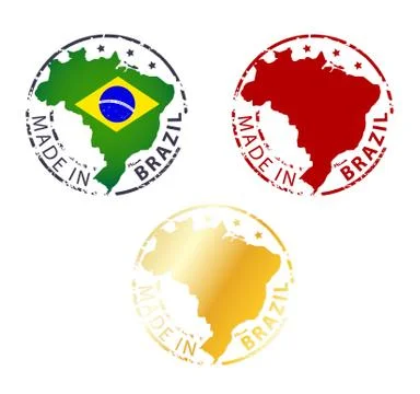 Made in brazil stamp Stock Illustration