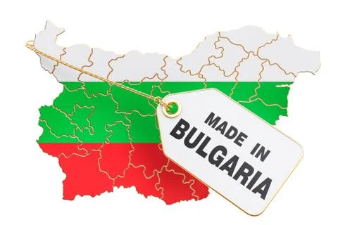 Made in Bulgaria concept, 3D rendering Stock Illustration
