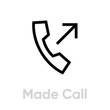 Made call phone icon. Editable line vector. Stock-Illustration