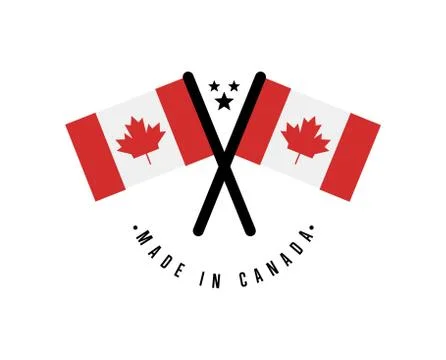 Made in Canada isolated certificate element Stock Illustration
