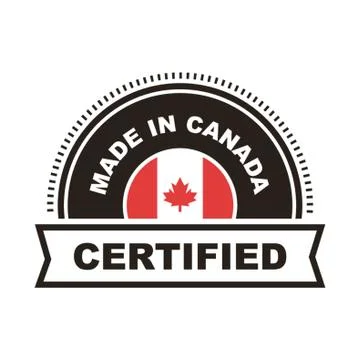 Made In Canada Label Stock-Illustration