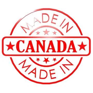 Made in canada red seal Stock Illustration