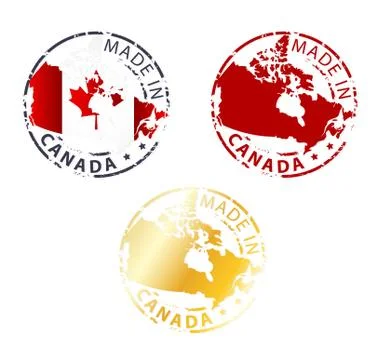 Made in canada stamp Stock Illustration
