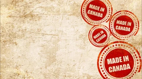 Made in canada stamps Stock Footage 63467002