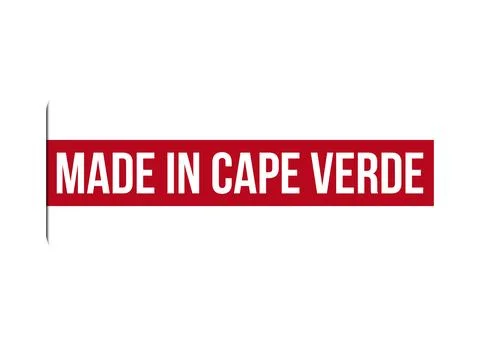 Made in Cape Verde red vector banner illustration isolated on white backgroun Stock Illustration