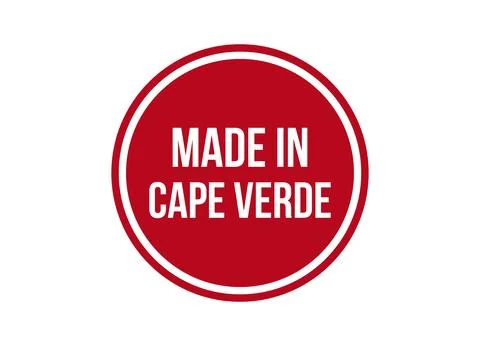 Made in Cape Verde red vector banner illustration isolated on white backgroun Stock Illustration