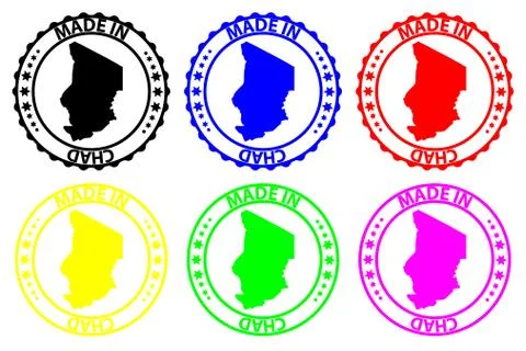 Made in Chad rubber stamp Stock Illustration