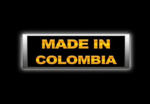 Made in colombia. Stock Illustration