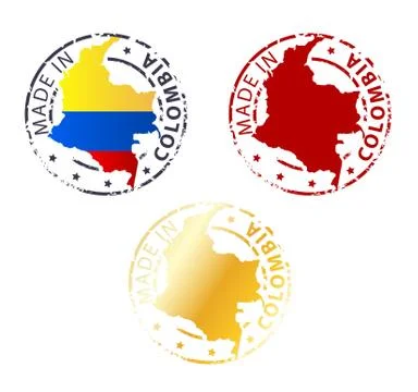 Made in colombia stamp Stock Illustration