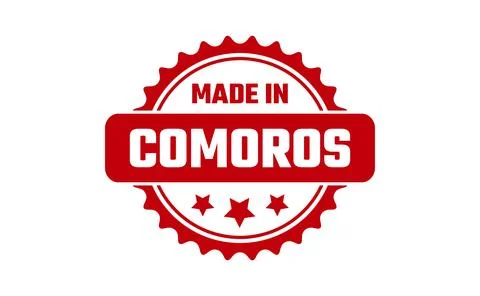 Made In Comoros Rubber Stamp Stock Illustration