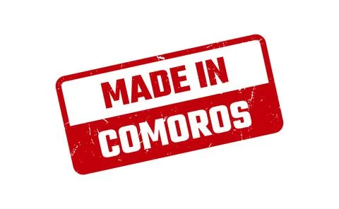 Made In Comoros Rubber Stamp Illustrazione stock
