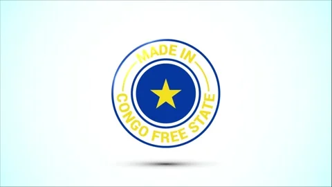 Made In Congo Free State Badge Design Animation Stock Footage 295095393