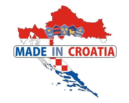 Made in croatia Illustrazione stock