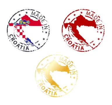Made in croatia stamp Stock Illustration