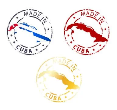 Made in cuba stamp Stock Illustration