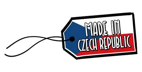 Made in Czech Republic Label. Illustrazione stock